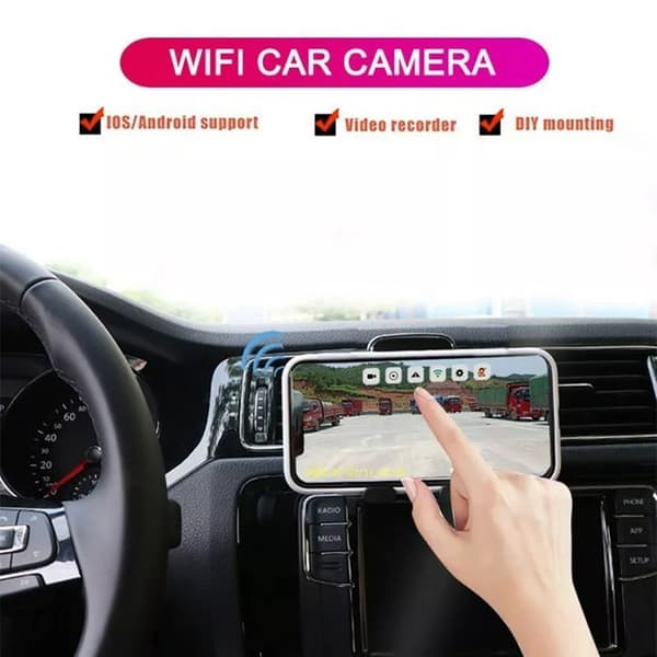 Nattseende vidvinkel WiFi-kamera Vattentät backkamera trådlös för säker körning