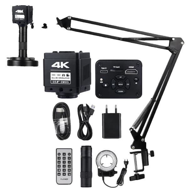 4K Digitaalinen Mikroskooppi, HDMI/USB-C Ulostulo, Jopa 150X Suurennos,Sony imx678 Set