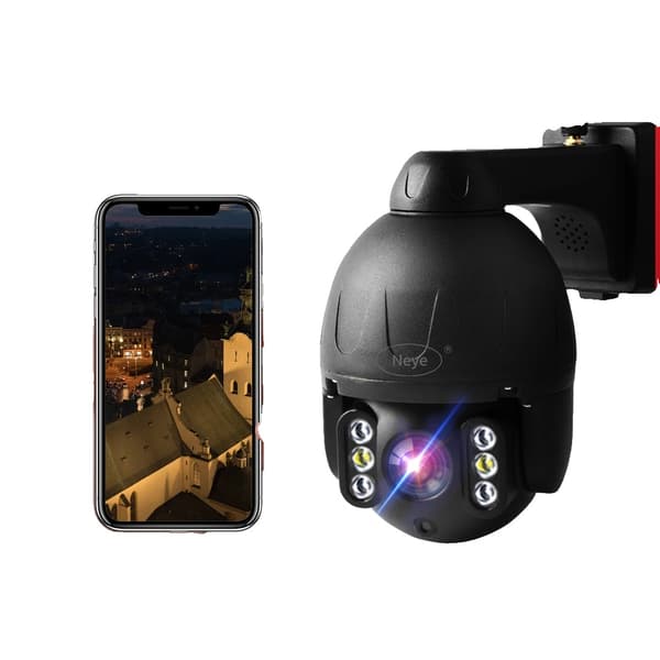 4K PTZ WiFi Säkerhetskamera, 8MP Upplösning, 360° Panoramavy & 90° Tilt,8MP, Eu plugg