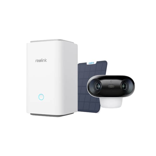 Trådlös säkerhetskamera, 8MP HD-upplösning, 180° synfält,HomeHub Lägg till 1Cam Kit