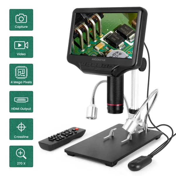 Digitaalinen mikroskooppi, 270X suurennos, 4MP kuvantamissensori,AD407, 270X
