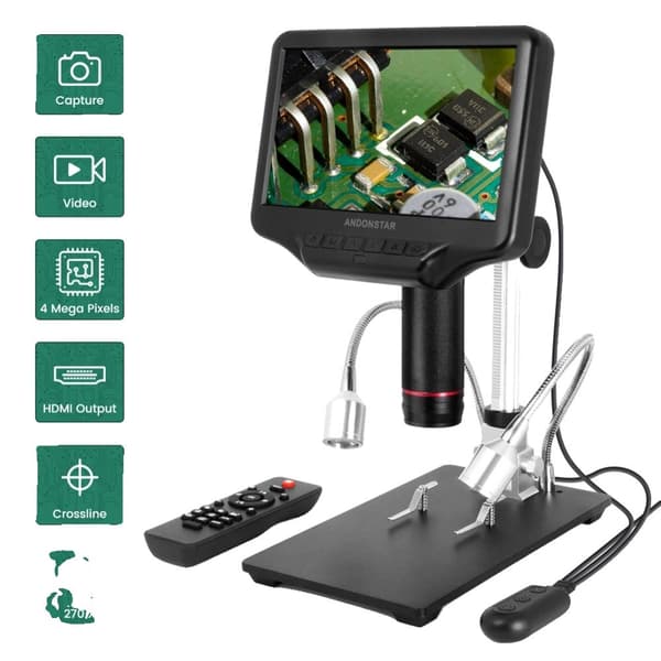 Digitaalinen mikroskooppi, 270X suurennos, 4MP kuvantamissensori,AD407, 270X