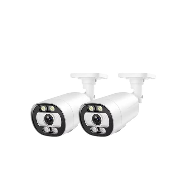Övervakningskamera, 5MP videokvalitet, AI mänsklig detektering, IP66 vattentålig,2PCS 5MP POE KAMERA
