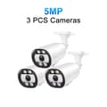 Miniatyrbillede 2 af 2: Overvågningskamera, 5MP video kvalitet, AI menneskedetektion, IP66 vandtæt,3PCS 5MP POE KAMERA