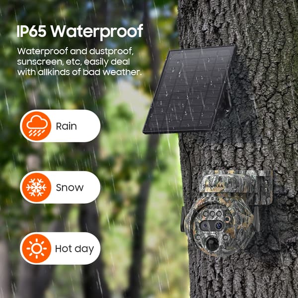 Solenergidriven 8MP-kamera, 12X zoom, dubbla anslutningsalternativ,8MP ZOOM WIFI 128GB