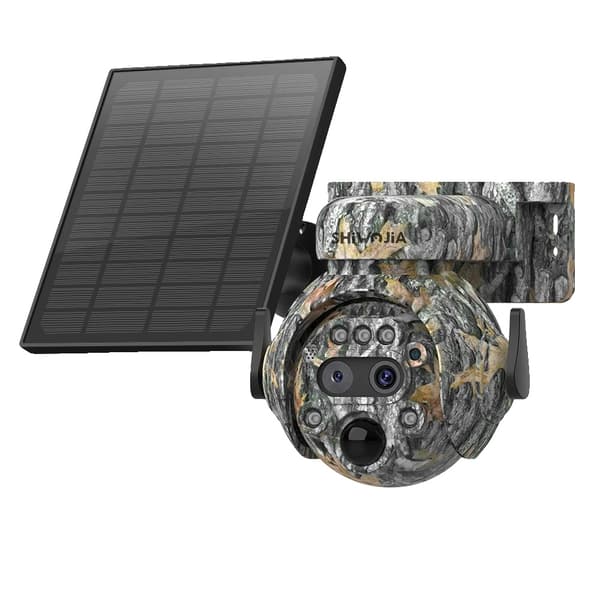 Solenergidriven 8MP-kamera, 12X zoom, dubbla anslutningsalternativ,8MP ZOOM WIFI 128GB