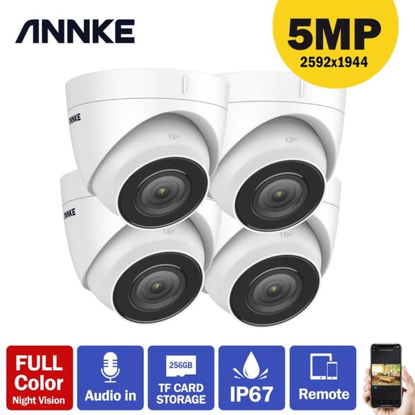 POE IP Kamera, Ultra FHD 5MP, Vandtæt,4PCS I51DM