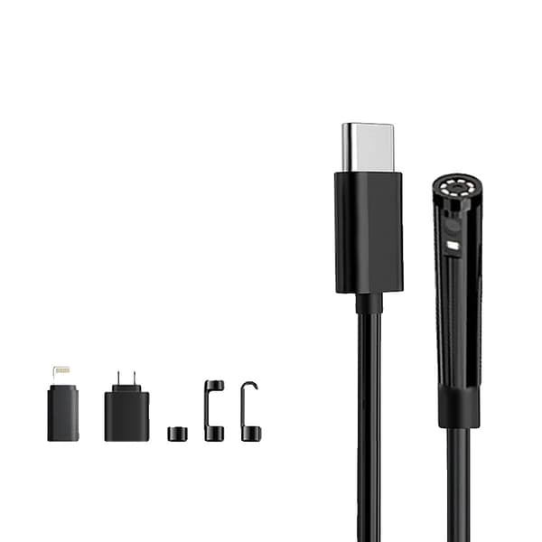 Dual-Lens Borescope Endoskopkamera, 1080P HD-upplösning, växlande dubbelobjektiv, IP67 vattentålig klassning,8MM Dual lins 10m