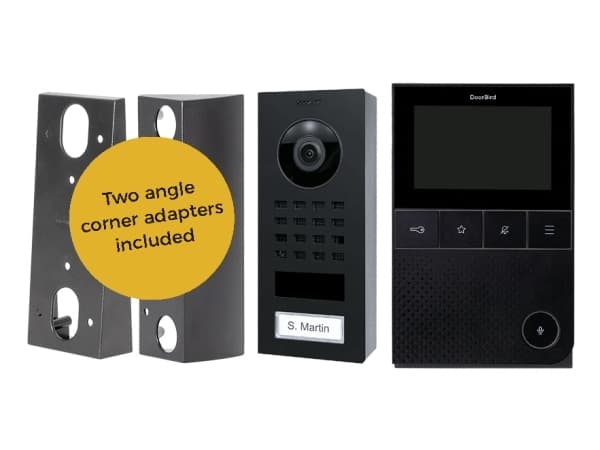 DoorBird D11 Business-sett, 10,2 cm (4"), IPS, 800 x 480 piksler, 1080p, Ultra vidvinkel, 200°, 200