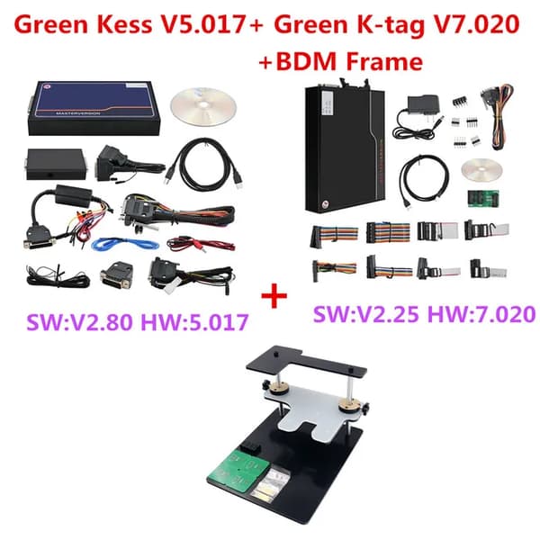 Kess Ksuite V25017, Grønt PCB Board, Ubegrænset Online Programmering, kess kT-BDM