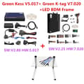 Miniatyrbillede 2 af 2: Kess Ksuite V25017, Grønt PCB Board, Ubegrænset Online Programmering, kess kT-LED BDM