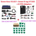 Miniatyrbillede 2 af 2: Kess Ksuite V25017, Grønt PCB Board, Ubegrænset Online Programmering, KESS Ktag-22stk