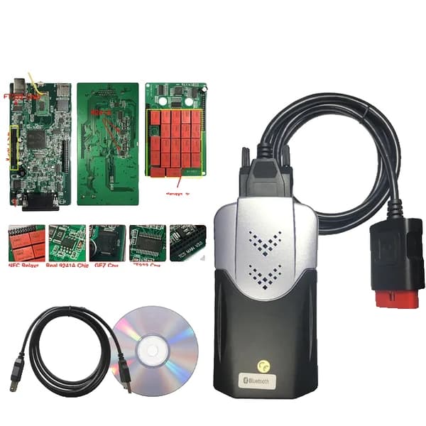 OBD2 Scanner, Bluetooth-forbindelse, Real 9241A Diagnostisk Værktøj, rød v30
