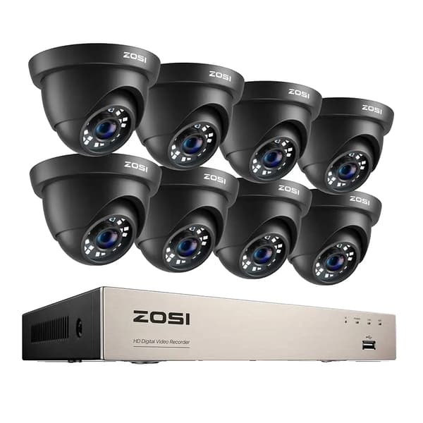Videoseurantajärjestelmä, 1080p resoluutio, 8-kanavainen DVR, , 8CH DVR x 8 Cameras, None
