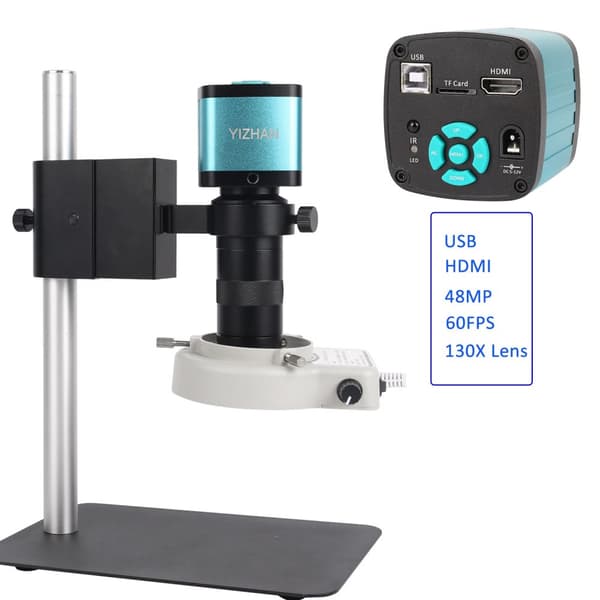 Industriellt mikroskop, 48MP upplösning, 4K videoupptagning,4K HDMI USB-130X4K HDMI USB-130X