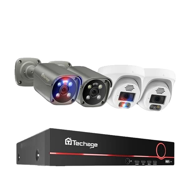 POE Sikkerhedskamera System, Ultra HD 4K, Ansigtsgenkendelse, , 3T, 8CH NVR and 4 Camera