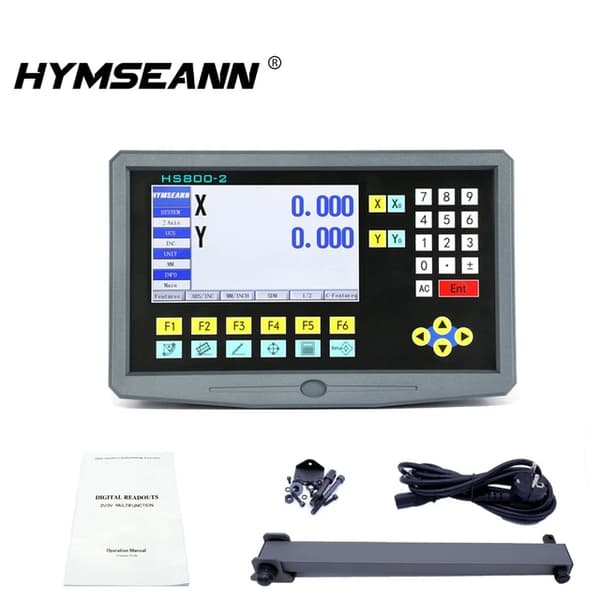 LCD DRO -pakkaus, monikielinen, 2-akselinen, HS800-2 LCD DRO