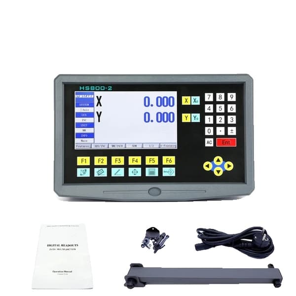 LCD DRO -pakkaus, monikielinen, 2-akselinen, HS800-2 LCD DRO