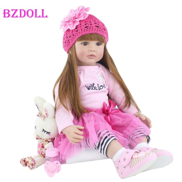 Återfödd Toddler Docka, Mjuk Silikon, Verklighetstrogen, BZ086
