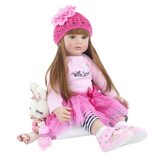 Återfödd Toddler Docka, Mjuk Silikon, Verklighetstrogen, BZ086