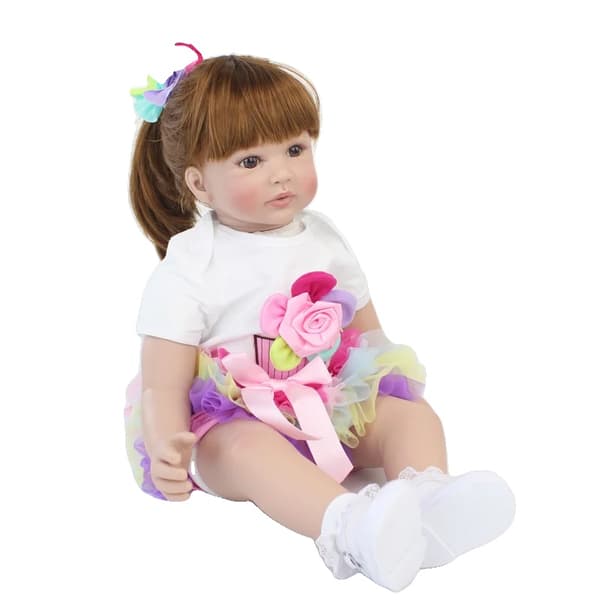 Återfödd Toddler Docka, Mjuk Silikon, Verklighetstrogen, 346DFZHD