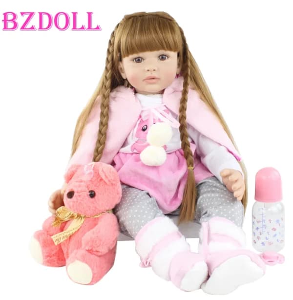 Återfödd Toddler Docka, Mjuk Silikon, Verklighetstrogen, LBZDPF