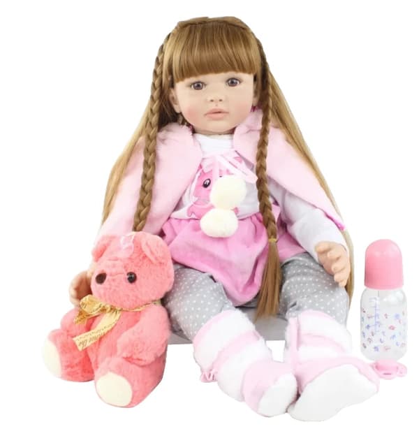 Återfödd Toddler Docka, Mjuk Silikon, Verklighetstrogen, LBZDPF