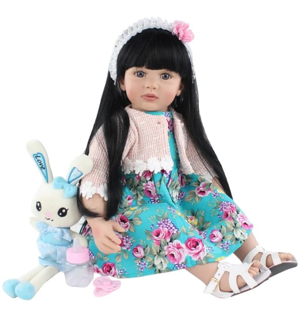 Återfödd Toddler Docka, Mjuk Silikon, Verklighetstrogen, HZFLSH