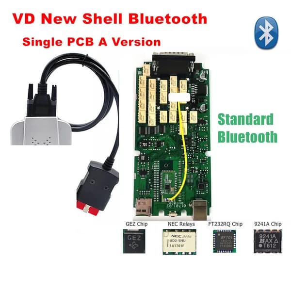OBD2 Diagnostisk Værktøj, Bluetooth Forbindelse, NEC Relæ Teknologi, BT Standard VD