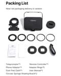 Miniatyrbild 2 av 2: Portabel Mini Teleprompter, Universal Adapter Rings, Perfekt för Smartphones & DSLR-kameror,RT02