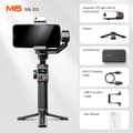 Miniatyrbillede 2 af 2: 3-akset Smartphone Gimbal Stabilizer, 360° uendelig rotation, op til 400g belastningsevne.,med lys