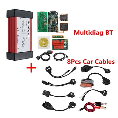 OBD2 Scanner, Nyeste 2021 Version, Understøtter Flere Bil- og Lastbilmodeller, BT bilkabler