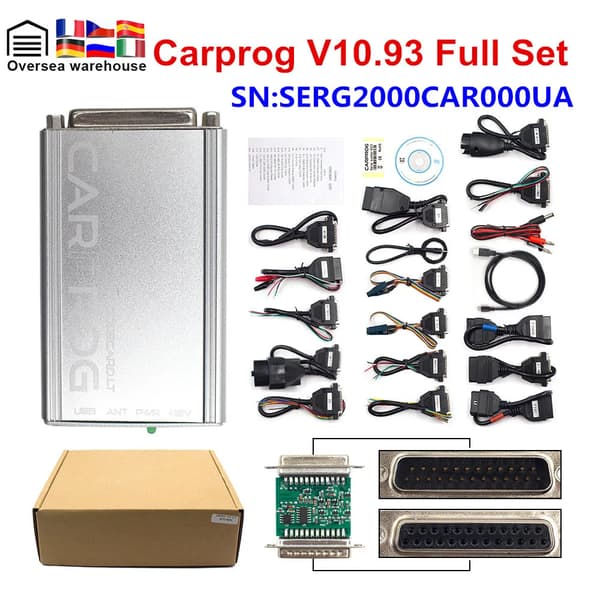 Carprog V1377, Online ECU Tuning, Airbagåterställning, Carprog V1093 Set
