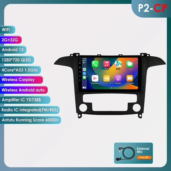 Bil Stereo Android Radio, Multimedie Videoafspiller, GPS Auto Android, P2CP-4CORE