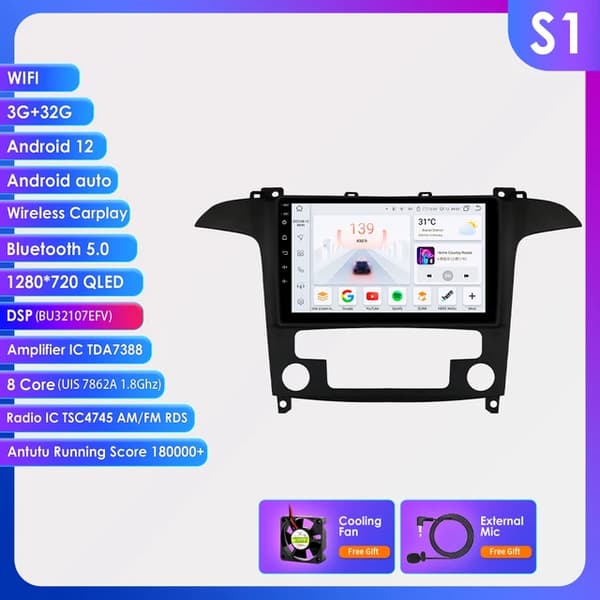 Bil Stereo Android Radio, Multimedie Videoafspiller, GPS Auto Android, S1-8CORE
