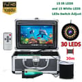 Miniatyrbillede 2 af 2: Undervandsfiskeri kamera, 1080P opløsning, hvide LED-lys og IR-lampe, G7A-2L-30M UDEN DVR