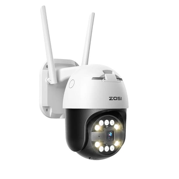 Udendørs PTZ Wifi IP-kamera, 5X zoom, Person/Køretøj/Kæledyr Detektion, 5MP Ingen SD-kort