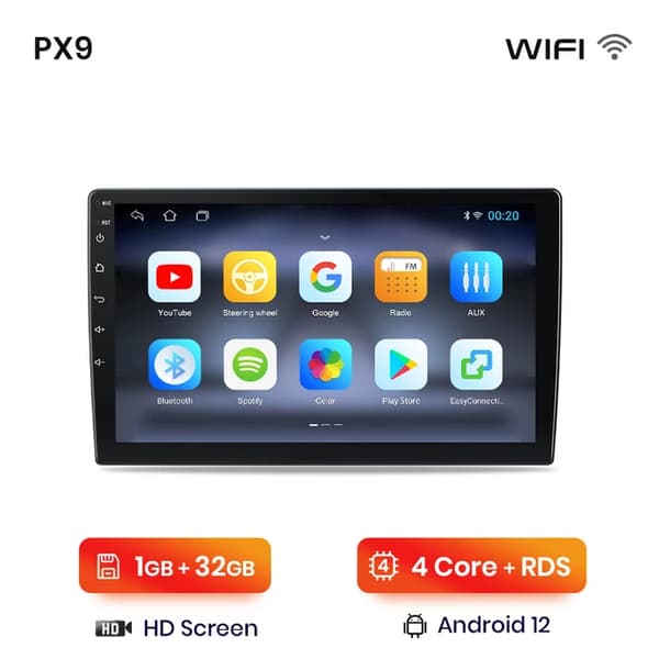 Bilradio, Android 12, CarPlay, Pologne, WIFI 1GB-32GB A-1