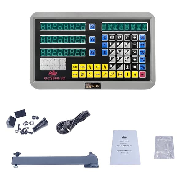 Digital Display för avläsning, 3-axlig kit, kompatibilitet med fräs- och svarvning., GCS900-3D Dro