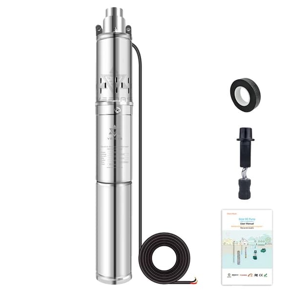Solcelle Vandpumpe, 750W Effekt, Indbygget Kontroller, 3SP2-65-D24-370BI