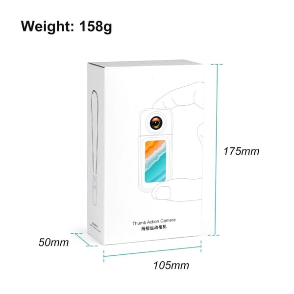 Kamera Tumkamera Rotationslins WiFi DV-kamera 2.7K HD Förstapersonsperspektiv