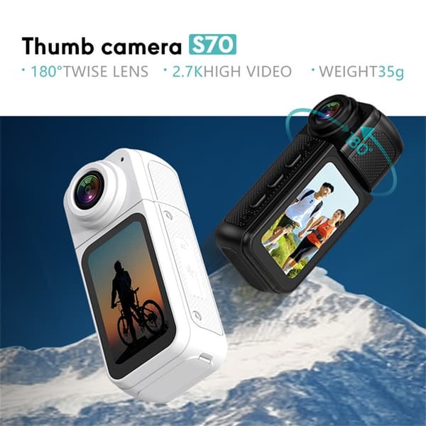 Kamera Tumkamera Rotationslins WiFi DV-kamera 2.7K HD Förstapersonsperspektiv
