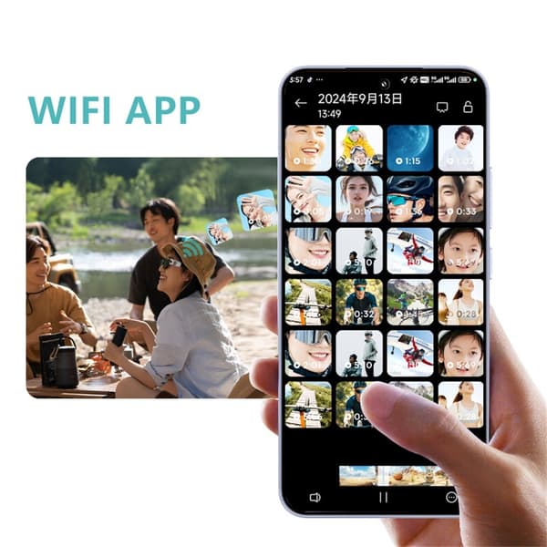 Videokamera Briller Kamera IPS Skærm WIFI APP Kontrol 2.7K Ultra HD
