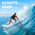 Miniatyrbild 2 av 4: Sportkamera 4K60FPS 20MP WiFi Vattentät med SuperSmooth Stabilisering, Pekskärm, 150° Vidvinkel, 2 Batterier