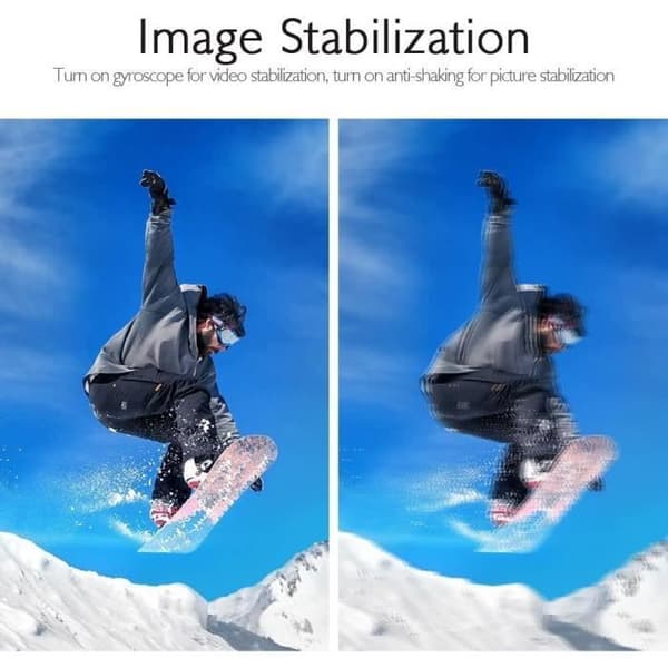 Kamera Sport AKASO Brave 4 Svart Vattentät 4K WiFi 20MP Actionkamera Sport Stabilizer Ultra HD LCD Skärm Bredvinkel 170 Grader