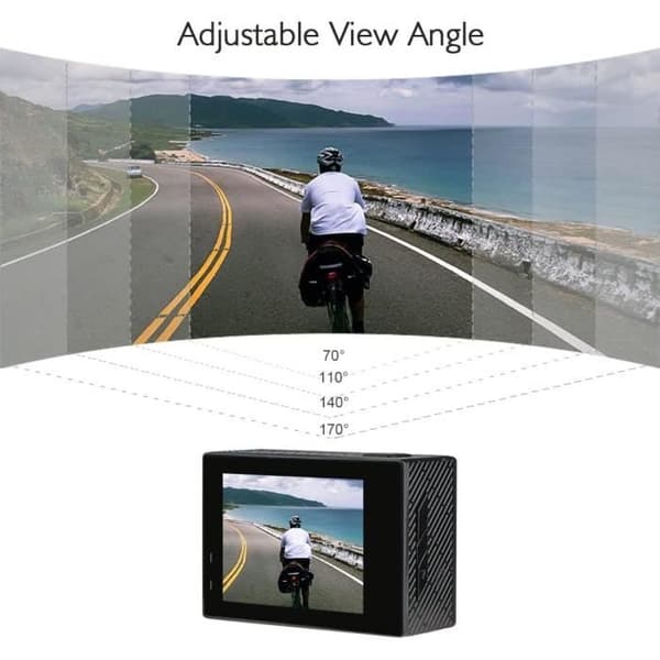 Kamera Sport AKASO Brave 4 Svart Vattentät 4K WiFi 20MP Actionkamera Sport Stabilizer Ultra HD LCD Skärm Bredvinkel 170 Grader