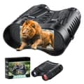 Miniatyrbillede 1 af 2: Genopladelige natkikkert, 8X digital zoom, 36MP billeder, 4K video,32GB Sort