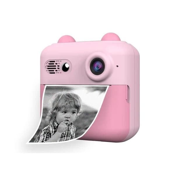 Digitalkamera för barn med rolig snabb utskrift rosa