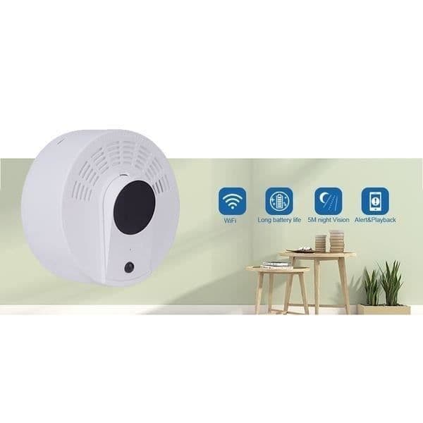 Falsk brandvarnare - MÄRKE - Modell - WIFI spionkamera - HD 1080P - Autonomi 1 år