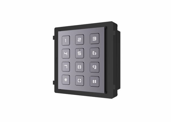 MODUL extensie HIKVISION, pt videointerfon cu tastatura, permite formarea codului de apartament/acces, montaj aplicat/ingropat (acc. neincluse), ilum